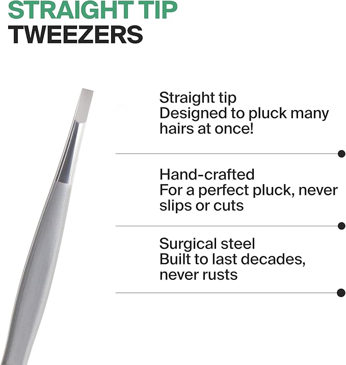 GERMANIKURE Straight Tweezers in Cork Case - Made in Solingen Germany