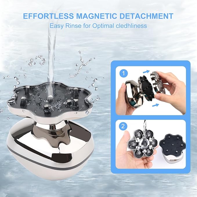 Universal 7 Magnetic Replacement Blades Compatible with Freebird SHPAVVER Wyklaus Freedom Bird Head Shaver Replacement Heads