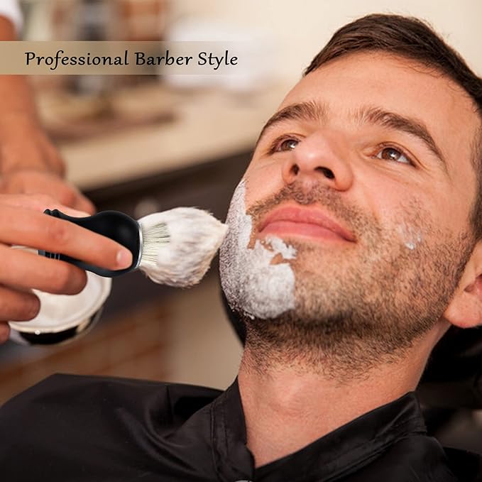 Men's Shaving Brush Set Boar Bristle Hair Shaving Brush, Stainless Steel Shaving Bowl & Stand, 3.5Oz Shaving Soap Wet Shaving Cleaning Tool Birthday Father Day Gifts for Him Men