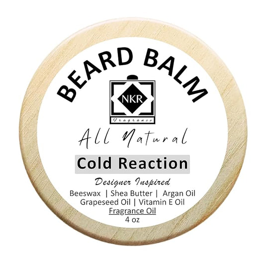 Beard Balm | Leave-in-Conditioner for Beard & Mustache | Natural Ingredients | Shea Butter & Argan Oil | Cold Reaction - Designer Cologne Inspired