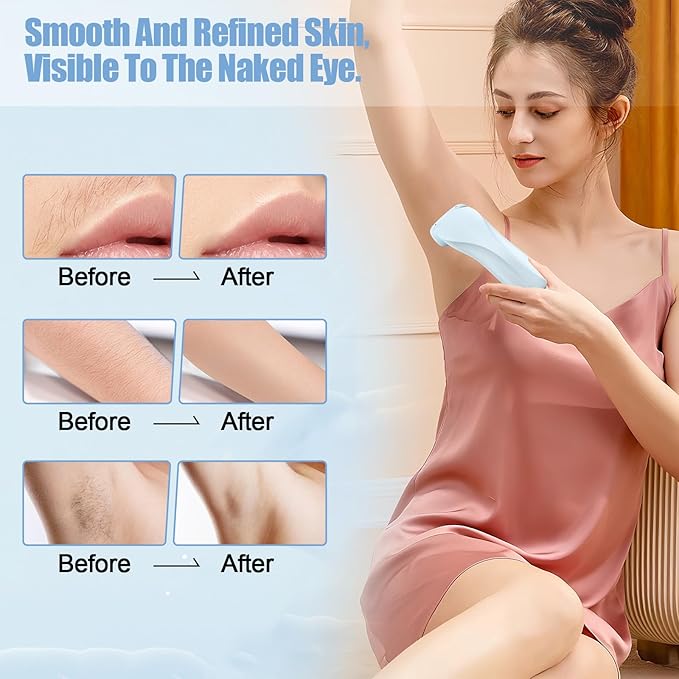 Electric Shaver for Women, 2 in 1 Wet & Dry Silk Glide Pro Shaver with 2 Removable Heads, Rechargeable Electric Trimmer for Bikini, Pubic Hair, Legs, Body, IPX7 Waterproof
