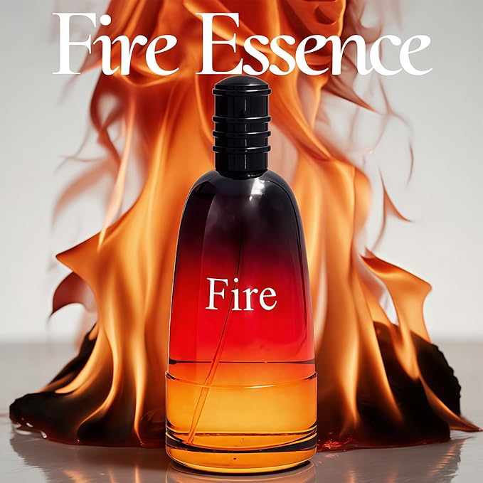 3Pack Men Cologne Fire Series Eau De Parfume Spray with Woody Floral & Fruity Scent Perfume Gift Set Day to Night Luxury Fragrances
