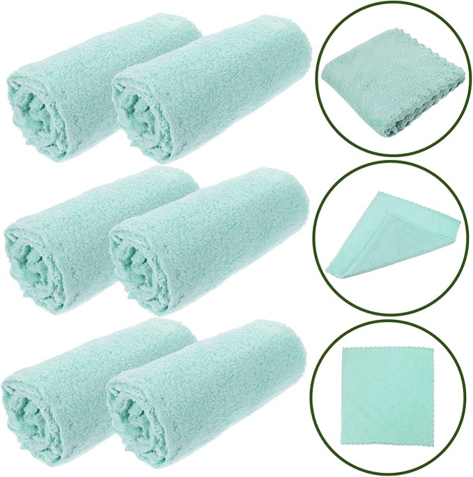 PartyKindom 6pcs Coral Face Towels Travel Towel for Women Men Makeup Remover Cloths Reusable Facial Wipes for Women Facial Cleaning Supplies for Housekeeping