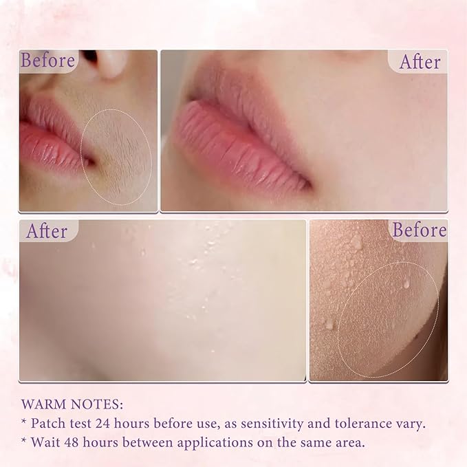Hair Removal Cream for Women Face Sensitive Skin, Painless Facial Depilatory Cream for Chin Upper Lip Unwanted Hair Remover, 4 Min Fast Hair Removal At Home, Travel Size 1.69 Fl.oz