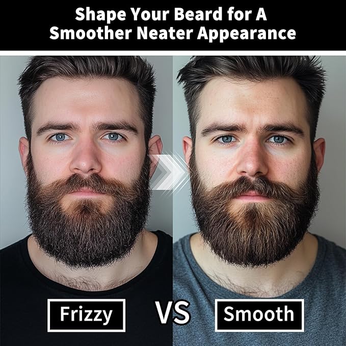 2oz Beard Balm for Men - Mustache Wax Mens Beard Leave In Conditioner Butter Wax Cream Softener Shea Moisturizer Grooming Styling Dandruff Treatment Maintenance Gifts Care Products(Sandalwood)