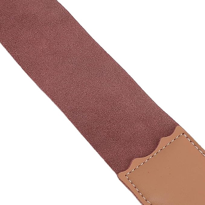 Dioche Double Layer PU Leather Sharpening Strap - Reusable Straight Barber Strop for Home Salon Use