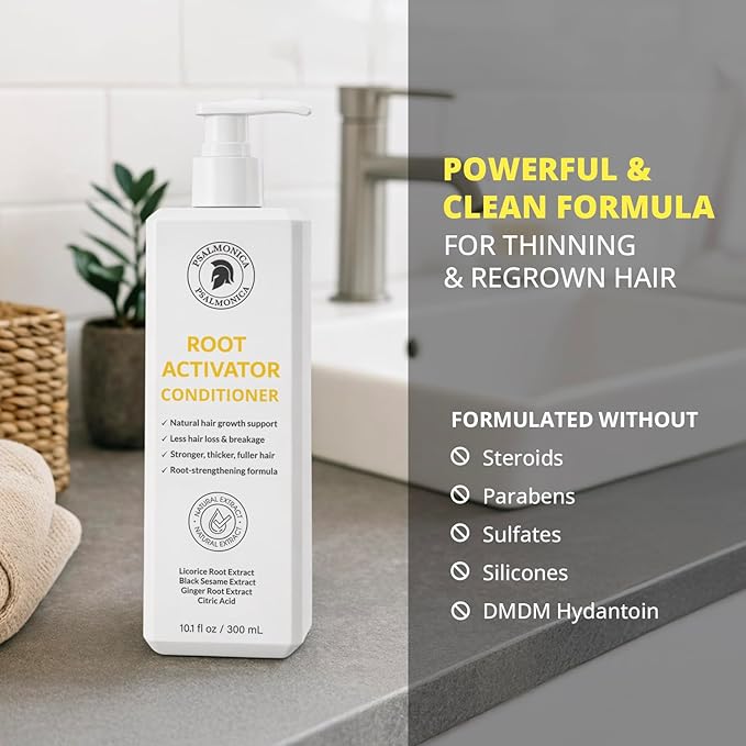 Root Activator Conditioner for Men - Natural Hair Growth Conditioner for Hair Loss and Thinning Hair - Hair Loss RegrowthTreatments for Women Men (10.1 Fl Oz (Pack of 1))