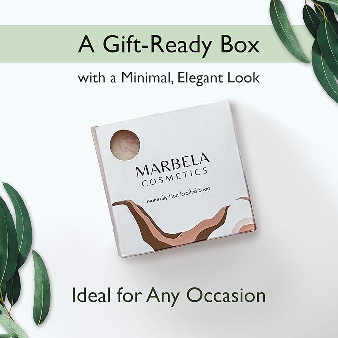 Marbela Cosmetics Creamy Rose Handmade Soap Bar - Made in USA, Vegan Friendly, Palm Oil Free, Natural Bar Soap - Gentle Face & Body Soap for Daily Skin Care, Moisturizing & Nourishing - 3.5 oz