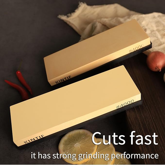 Whetstone Knife Sharpening Stone Cuts fast Splash and go No need to soak Fine Grit #4000 Knife Sharpener…