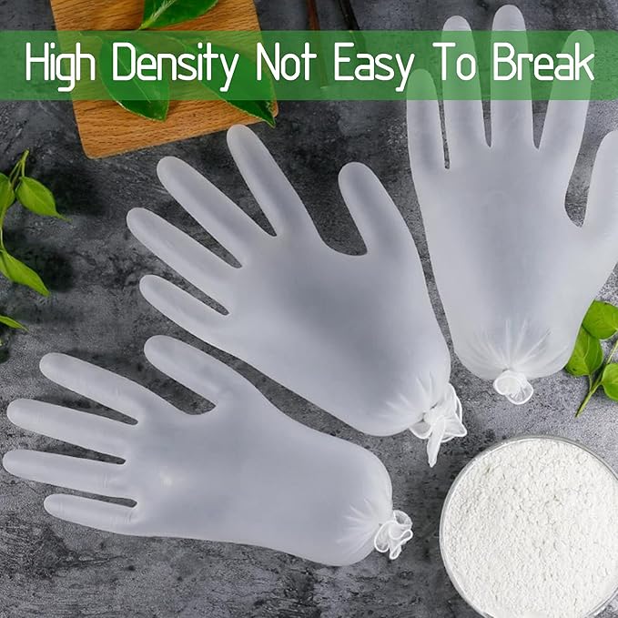 Clear Vinyl Gloves Latex Free & Powder Free - Food Safe Disposable Gloves for Cooking Cleaning - Comfort Fit