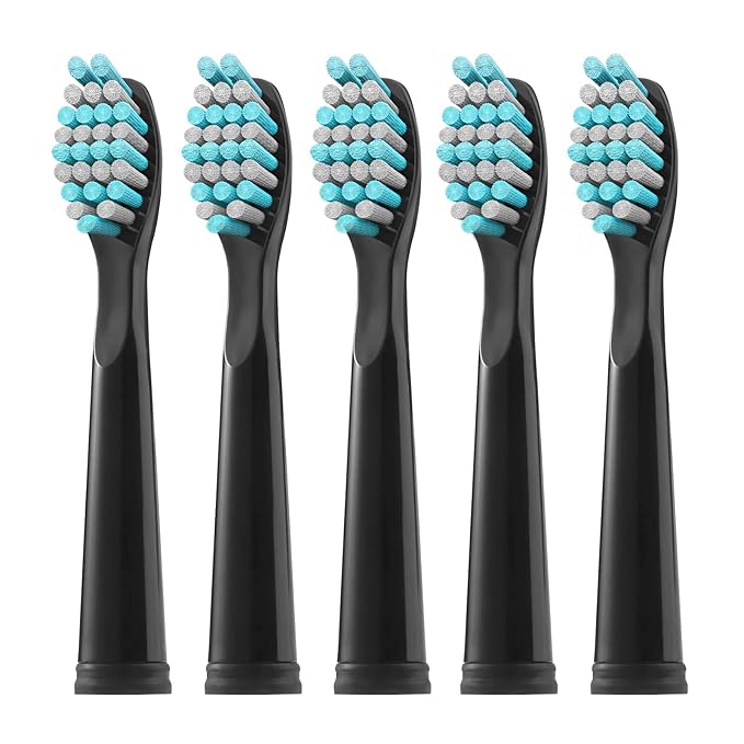 5 Pack Electric Toothbrush Replacement Heads Compatible with Fairywill FW-507/508/551/515/917/959/2011,FW-D1/D3/D7/D8,Toothbrush Replacement Heads Compatible with SEAGO 958/2316/SGKIDS-2303