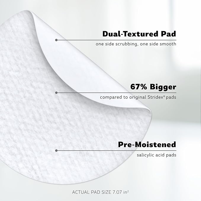 Stridex XL Face Body Pads, 90 Count