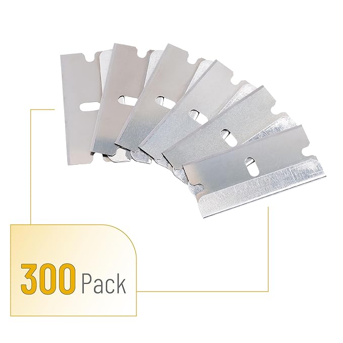 Bates Single Edge Razor Blades, 300 Pack, Silver