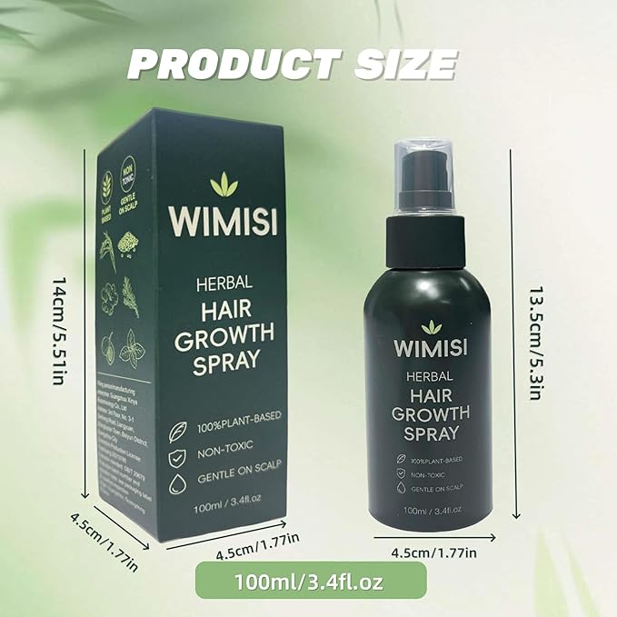 Hair Tonic Spray, Tónico para Cabello, Herbal Ginseng Hair Mist with Biotin & Keratin, Lightweight Daily Hair Care, Nourishing and Hydrating Spray for Men & Women, Non-Greasy Hair Strengthening Mist