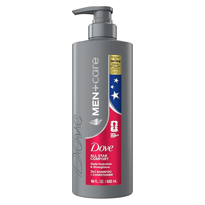 DOVE MEN + CARE Hair Care 1 count All Star Comfort to Seal Hydration & Strengthen Hair, with a Chance to Win FIFA WORLD CUP 2026 Tickets, 18 Fl oz