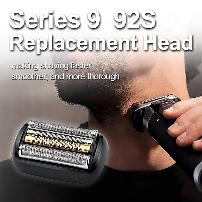 New Series 9 92B Electric Replacement Shaver Head Accessories blade Compatible with Braun Series 9 Foil Shaver Replacement Heads 9290cc 9291cc 9370cc 9293s 9385cc 9390cc 9330s 9296cc