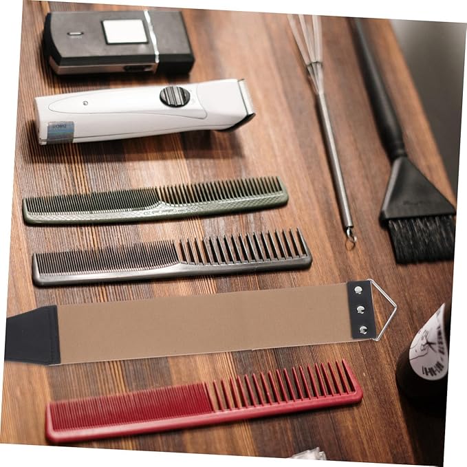 minkissy 2pcs Dual-sided Strop Sharpening Tool Manual Shaver Strop for Straight and Blades Easy to Use for Father Day