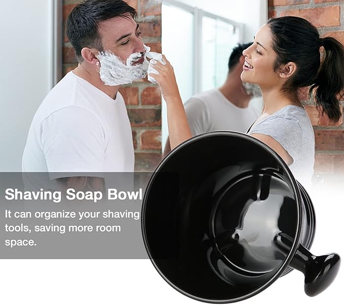 ANGGREK Shaving Soap Bowls, Barber Cup Plastic Shaving Soap Bowl Foam Shaving Soap Cream Bowl Men Shaving Bowl (Zero)