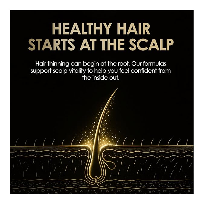 ThickTails Hair Growth Shampoo and Conditioner Set for Women, Biotin Caffeine Saw Palmetto, Sulfate Free Thickening Shampoo & Conditioner for Thinning Hair, Fuller Looking Volume & Stronger Feeling