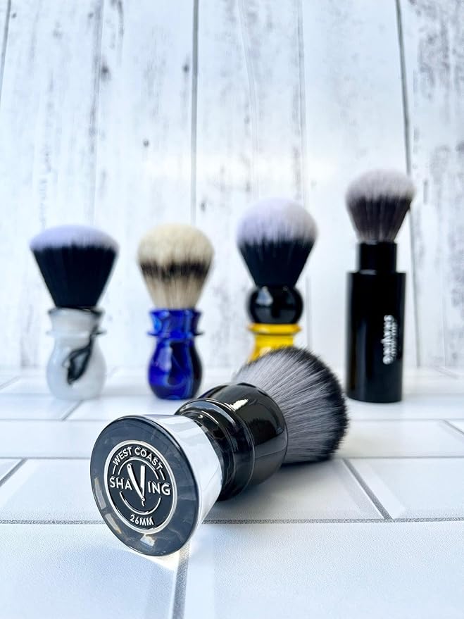 West Coast Shaving Clear Smoke Shaving Brush, Burlwood