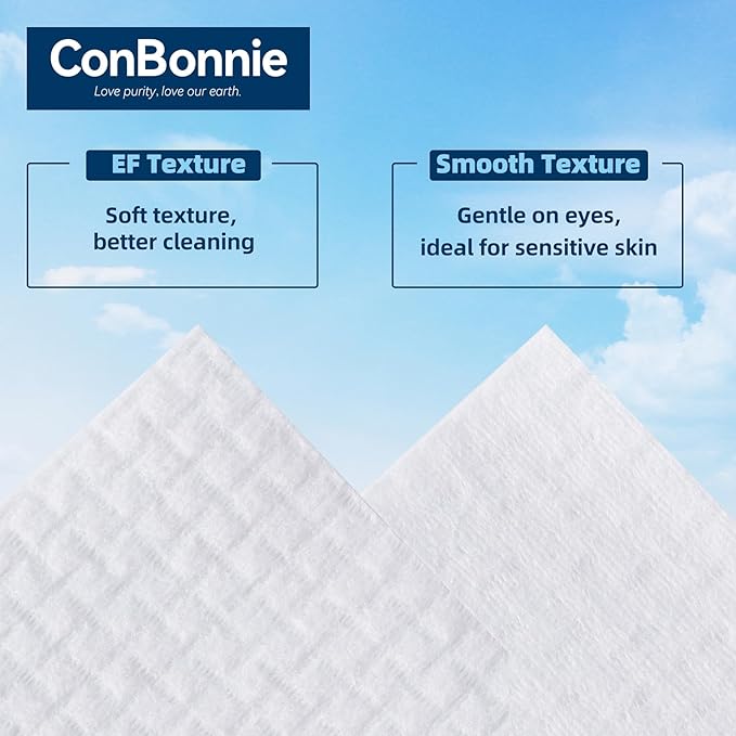 Clean Face Towels XL, Ultra Ed., 10"×12" Biobased Facial Towels, Disposable Face Towelette, Makeup Remover Dry Wipes, Thicker Textured for Skin Care, Clean Skin, 200 Count (4 Pack)