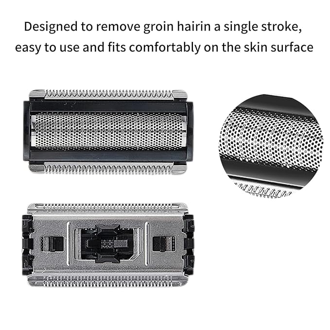 Replacement Foil Blade Compatible with MANSCAPED The Lawn Mower Electric 5.0 Ultra Hair Trimmer,Replacement Clipper Blades Groin Hair Foil Shaver Head for Close Body Hair Grooming（1PC BLACK）