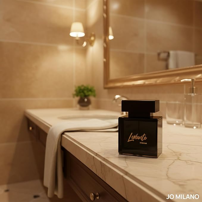 Jo Milano Levante Intense Eau De Parfum Spray | 3.4 oz (100ml) | Fresh, Oud, Amber, Patchouli, Citrus Scent | Long Lasting Fragrance for Men