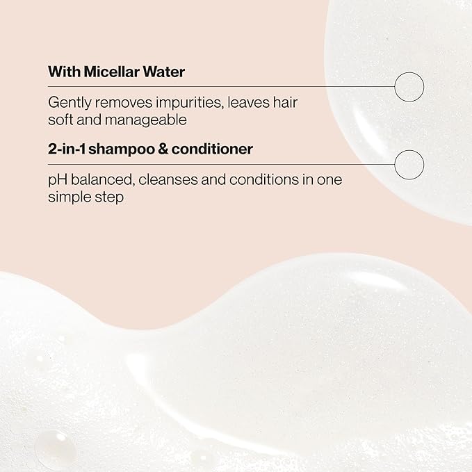 Suave Micellar Infusion 2-in-1 Purifying Shampoo + Conditioner, Gently Cleanses & Conditions for Manageable Hair, Daily Use for All Hair Types, 28 FL OZ Pump, 4 Count