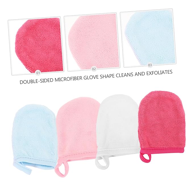 20pcs Comfortable Sleep Mask Mitts Face Cleaning Gloves Reusable Makeup Remover Mitts for Women Men