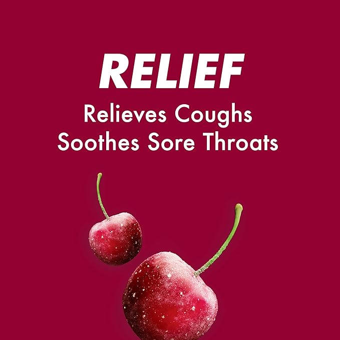 HALLS Cough and Throat Relief Cherry Cough Drops, Value Pack, 80 Drops