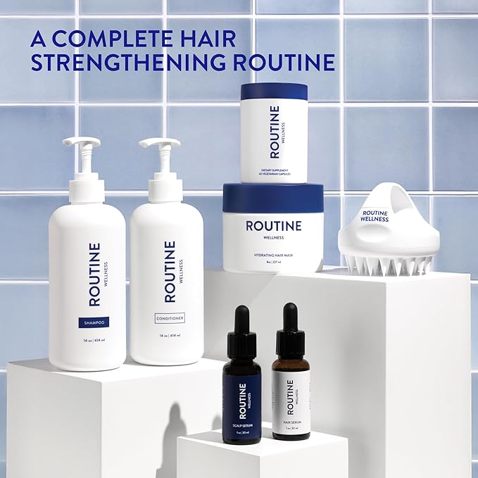 Routine Wellness Anti-Thinning Volumizing Shampoo for Thinning Hair & Hair Loss - Grow Your Confidence with Biotin & DHT Blockers - 14 oz White Lily & Gardenia