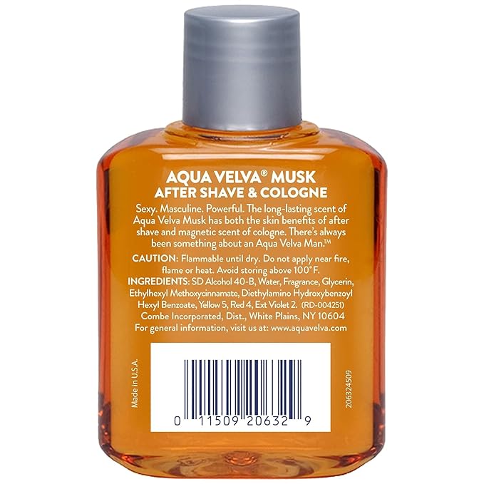 Special Pack of 5 AQUA VELVA AFTER SHAVE MUSK 3.5 oz