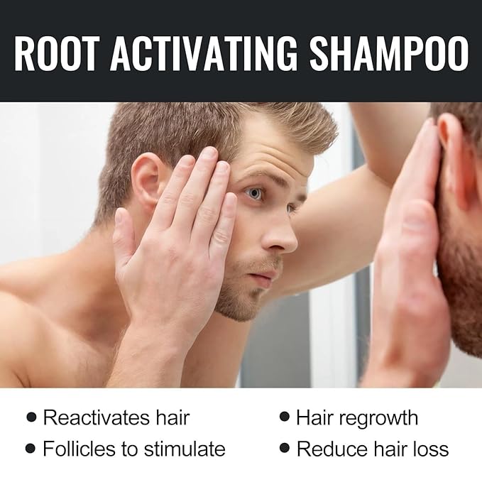 350ML Root Activator Shampoo,Hair Regrowth, Unisex, Natural Formula for Men and Women,Smooth Strong Repair Conditioning Shampoo (350 ML)