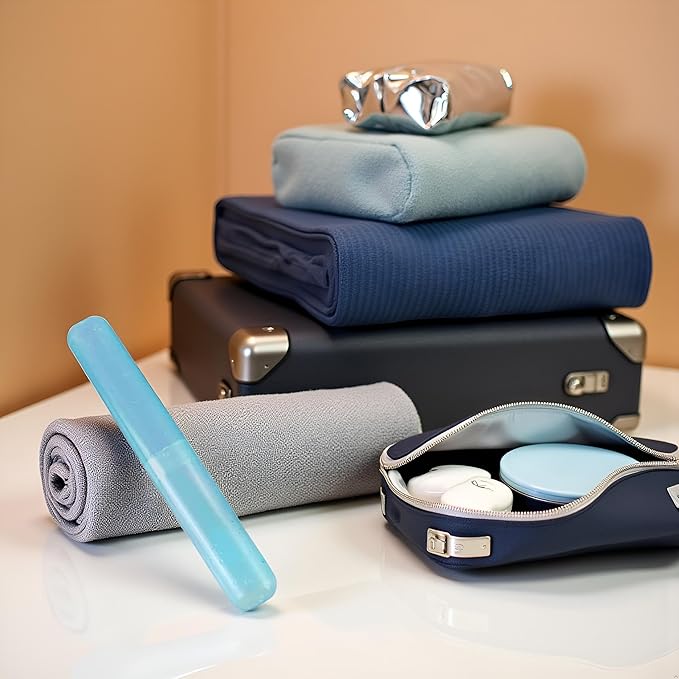 Blue Plastic Toothbrush Case Portable Travel Camping Toothbrush Storage Box Makeup Brush Holder Dust-Proof Cover with Breathable Air Hole Nice and Attractive，Accessories，Toothbrush Travel Containers