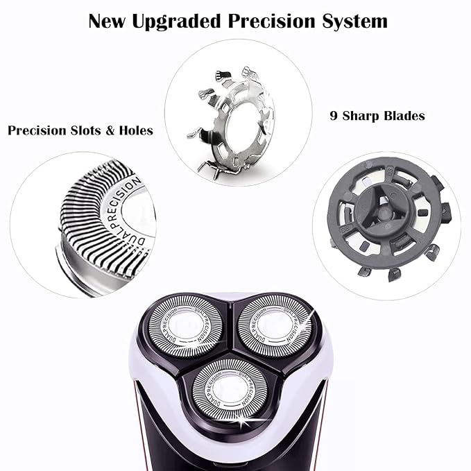 HQ8 Replacement Heads Blades Compatible with Norelco Shaver, HQ8 Razor Blades for PT720 AT880 AT810 Heads, New Upgraded HQ8 Blades for Shaver & Aquatec PT860, HQ8160, HQ7100 Heads, 3 Pack