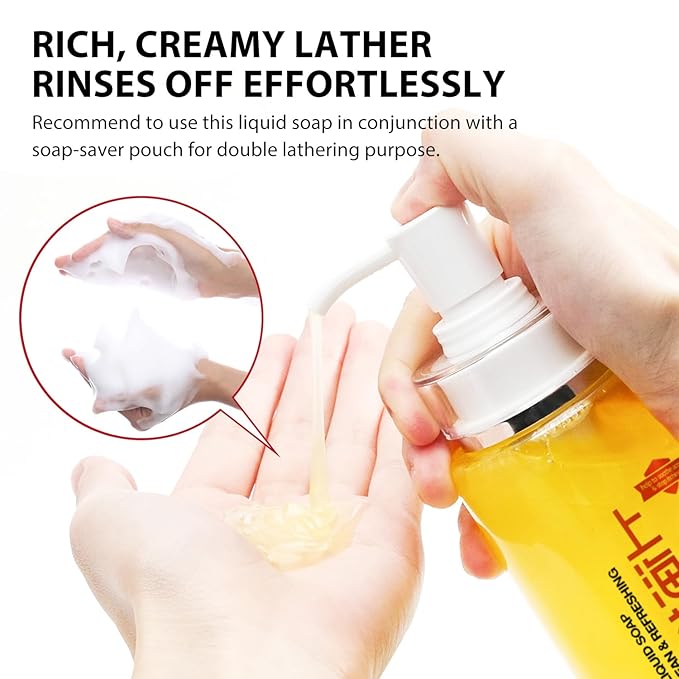 Bee & Flower Sulfur Soap Liquid Shampoo & Body Wash - Daily Head to Toe Skin Care Product for Men and Women - 10.8 Fl Oz - Pack of 2