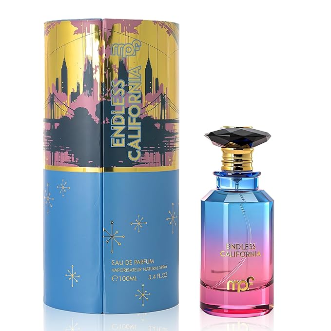 Endless California Unisex Cologne Eau de Parfum 100ml Summer Citrus Amber Scent Sparkling Mandarin Orange & Guaiac Wood Fragrance Long Lasting Gift for Men and Women