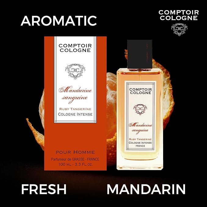 Ruby Tangerine Intense - Fruity and Invigorating Cologne for Men - Long-Lasting Men's Cologne - Mandarin and Citrus Notes - 3.3 oz