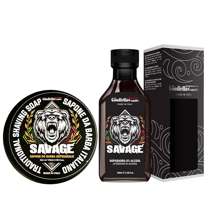 The Goodfellas' smile, SAVAGE Shave Soap and Afltershave Splash Bundle, Made in Italy