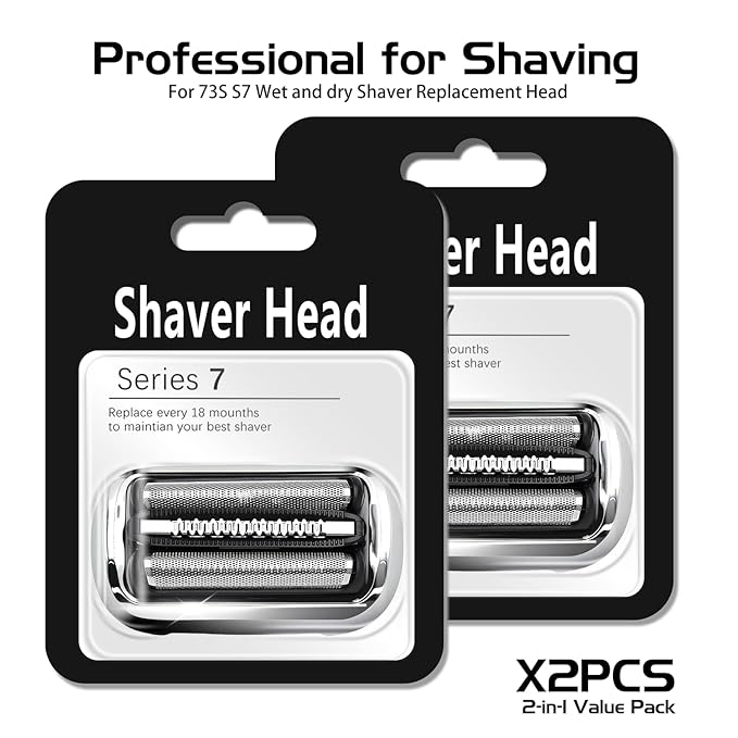 73S Series 7 New Generation Shaver Replacement Head for Braun S7 Electric Shavers - Compatible with Braun Shaving Razor Model 7020s, 7025s, 7027 cs, 7071cc, 7075cc, 7085cc