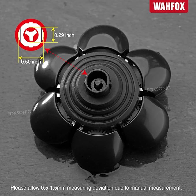 WAHFOX 7D Universal 7 Heads for HeadShaver,and Other Brand Head Shaver Replacement Blades, 7 Heads Beard Cutter Replacement Blade Easy Install Electric Razor Shaver