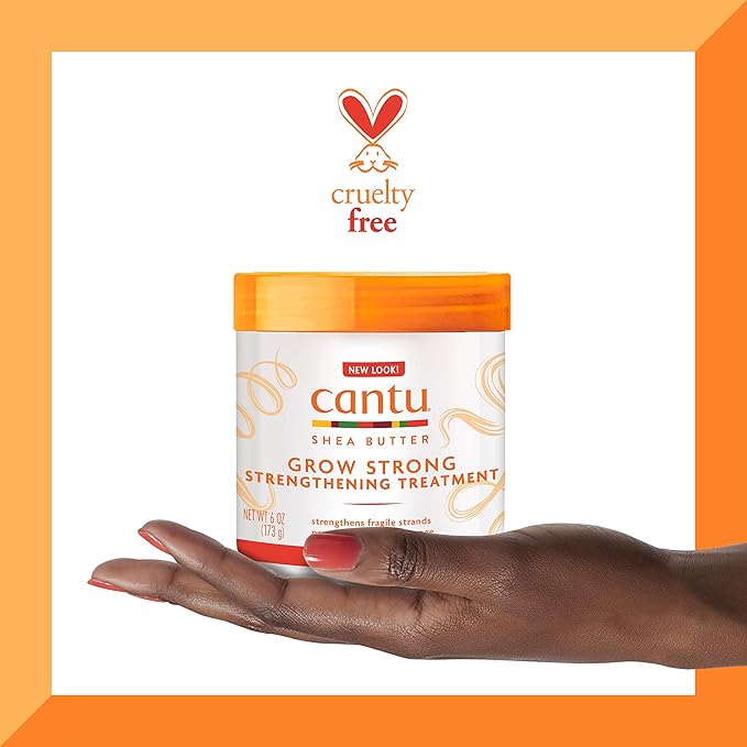 Cantu Grow Strong Strengthening Treatment with Shea Butter, 6 oz (Packaging May Vary) (Pack of 2)