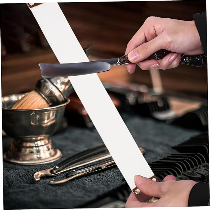 Vaguelly Professional Dual-layer Canvas Razor Strop for Easy Sharpening and Lightweight Polishing Strap for Shaving Blades and Scissors