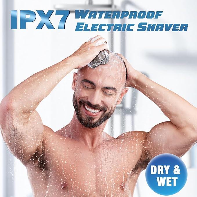 Head Shavers for Bald Men, Magnetic Electric Razor Hair Trimmer for Men Cordless Rechargeable Electric Shavers for Men 100% Waterproof Dry & Wet Beard Grooming Kit with Led Display