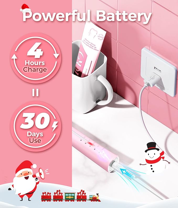 TEETHEORY Electric Toothbrush for Adults with 8 𝐁𝐫𝐮𝐬𝐡 𝐇𝐞𝐚𝐝𝐬, Sonic Electric Toothbrush with 40000 VPM Deep Clean 5 Modes, Rechargeable Toothbrushes Fast Charge 4 Hours Last 30 Days