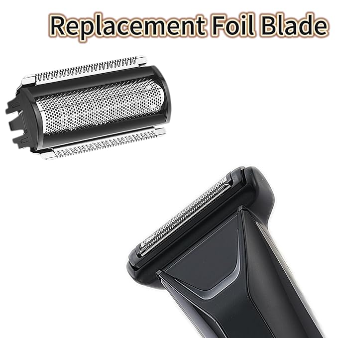 Replacement Foil Blade Compatible with MANSCAPED The Lawn Mower Electric 5.0 Ultra Hair Trimmer,Replacement Clipper Blades Groin Hair Foil Shaver Head for Close Body Hair Grooming（1PC BLACK）