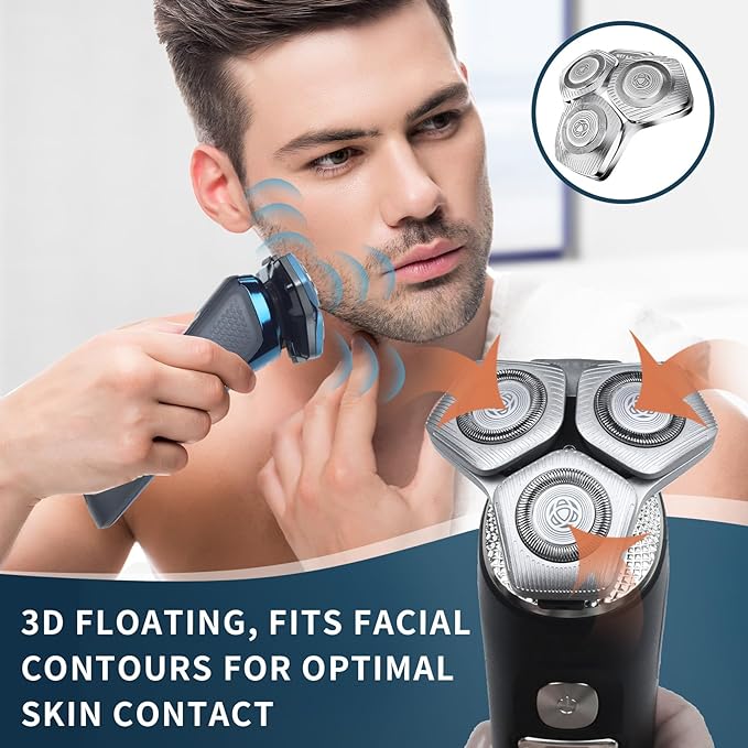 2 Pack SH71/50 Shaving Heads Compatible with Phili*s Shavers Series S5000 (S5XXX),S7000 (S7XXX) (Silver)