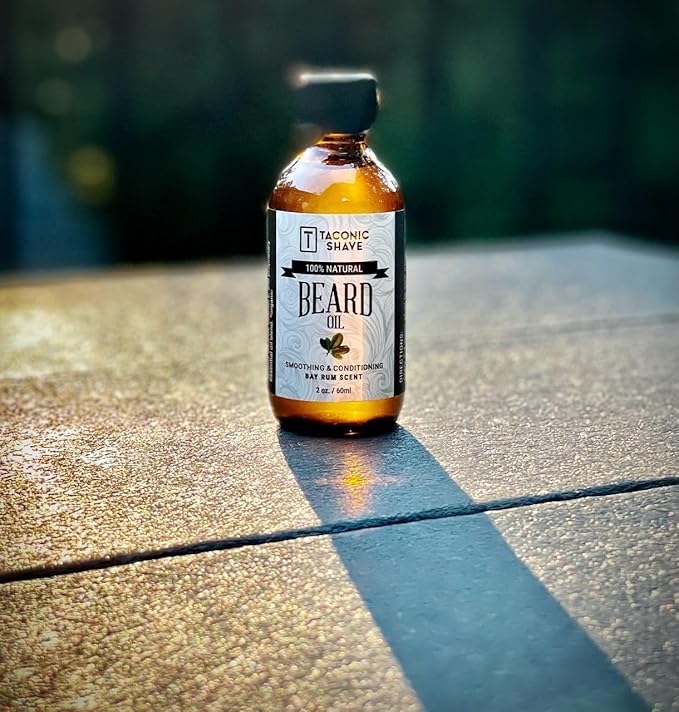 Taconic Shave Premium All Natural Beard Oil - 2 Ounce bottle - Bay Rum