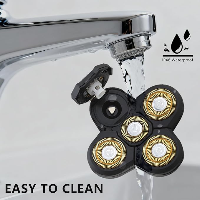3 PCS Universal 5 Blades Head Shaver Replacement heads for Freebird Head shaver and Other Brand shaver