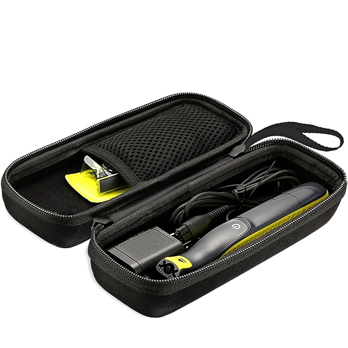 LinMei Hard Travel Case for Electric Trimmer & Shaver Compatible with One Blade QP2520, QP2530, QP2620, QP2630 - Waterproof, Durable and Compact Organizer